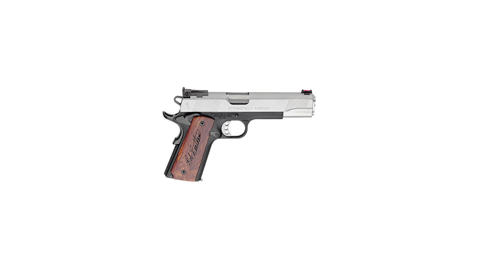 Springfield Armory TGO-3-Leatham-Legend Pistol, .45 ACP, 5 in barrel, anodized aluminum frame, smooth cocobolo grip, recoil operated semi-automatic, single-action, fiber-optic front, adj. BoMar rear, 7 round magazine, SATGO3LTHMLGD-FRRMPG