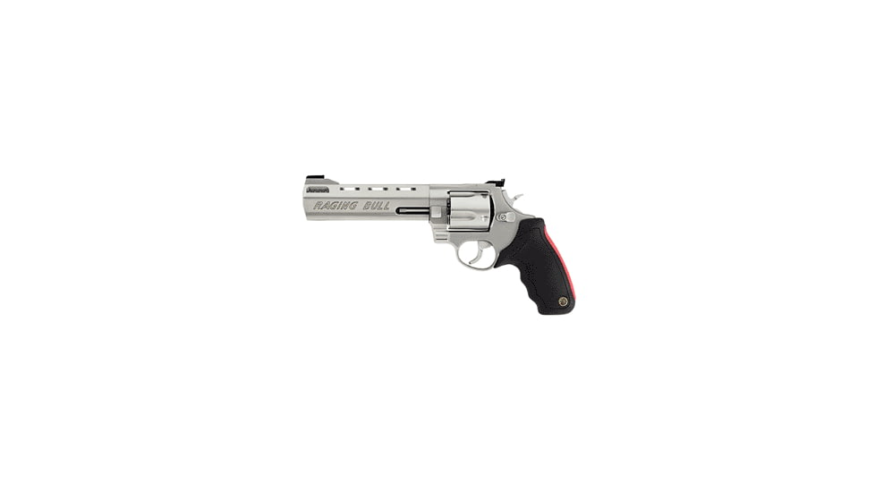 Taurus 416-Raging-Bull Revolver, .41 Remington Magnum, 6.5 in barrel, stainless steel frame, rubber w/cushioned insert grip, revolving chamber, double-action, patridge front, adjustable rear, 6 round magazine, TRS-416-RG-BL-FRRMPG