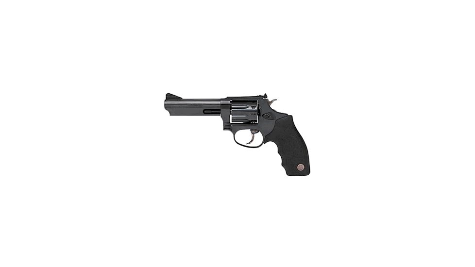 Taurus 94 Revolver, .22 Long Rifle, 4 in barrel, blued finish steel frame, black rubber grip, revolving chamber, double-action, trigger actuated transfer bar, fixed front, adjustable rear, 9 round magazine, TRS-94-2-FRRMPG