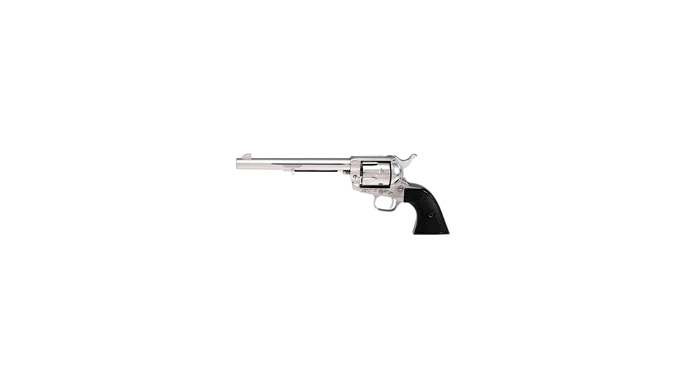 Taurus Gaucho Revolver, .45 Colt, 7.5 in barrel, stainless steel frame, checkered black grip, revolving chamber, single-action, trigger actuated transfer bar, fixed, 6 round magazine, TRS-GAUCHO-9-FRRMPG