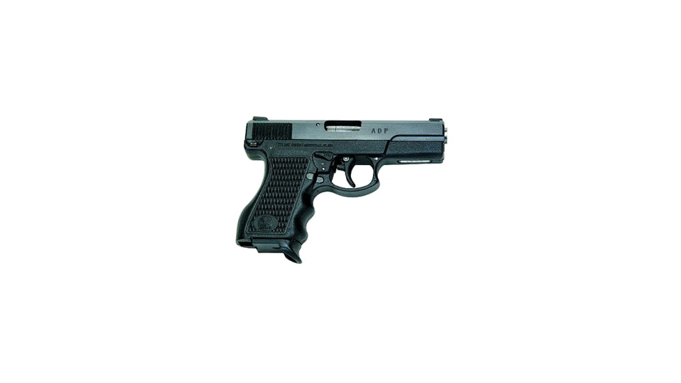 Wilson Combat ADP Pistol, 9mm Luger, 3.9 in barrel, black polymer frame, integrated polymer grip, recoil operated semi-automatic, double-action only, frame mounted safety, fixed tritium, 10 round magazine, WC-ADP-FRRMPG