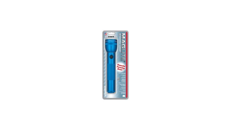 MagLite Standard 2 Cell D LED Flashlight, Blue, Blister Pack, S2D116