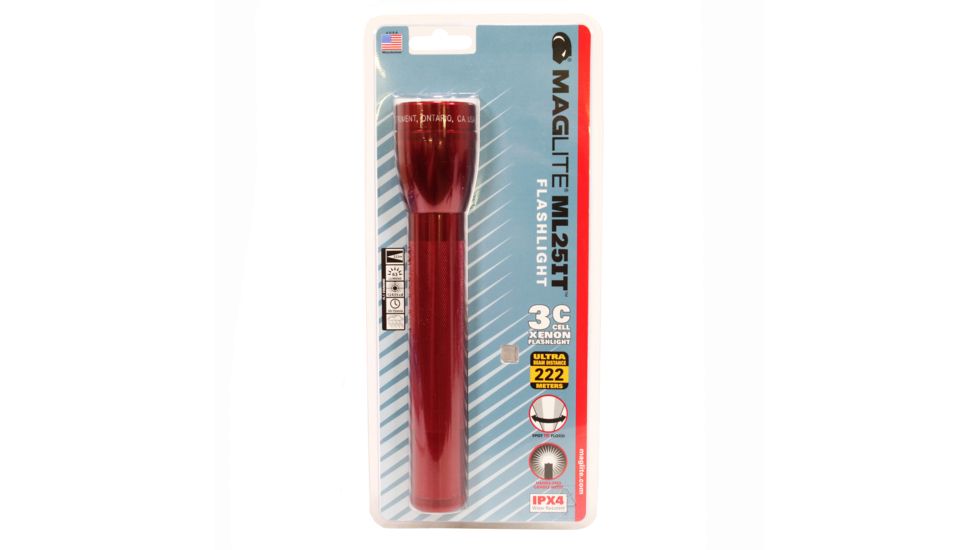 Maglite 3C Cell,Red,Whs ML25IT-3036