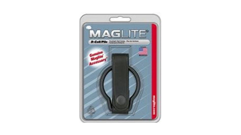 Maglite D-Cell Flashlight Black Basketweave Leather Belt Holsters