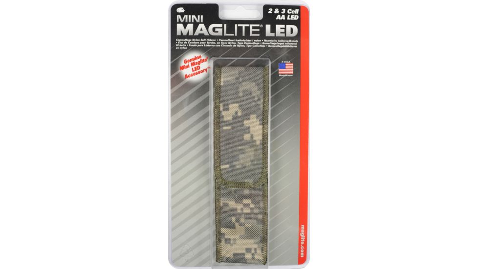 Maglite Full Flap Nylon Belt Holster, Flashlights, Universal Camo AP2X106