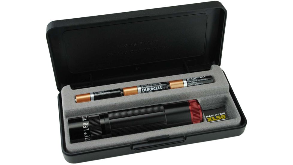 Maglite Spectrum XL50 LED Flashlight, Red Light, BLACK, Compact, XL50-S3SW7