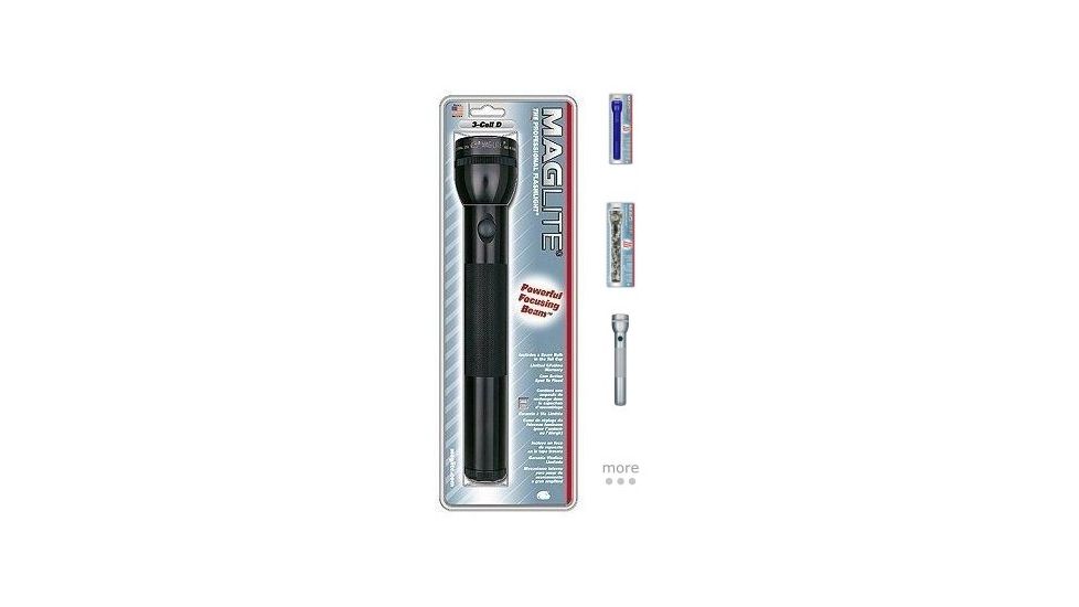 MagLite Standard MagLite 3-D Cell Flashlight S3D, Black, Blue, Camo, Grey Pewter, Red, Silver