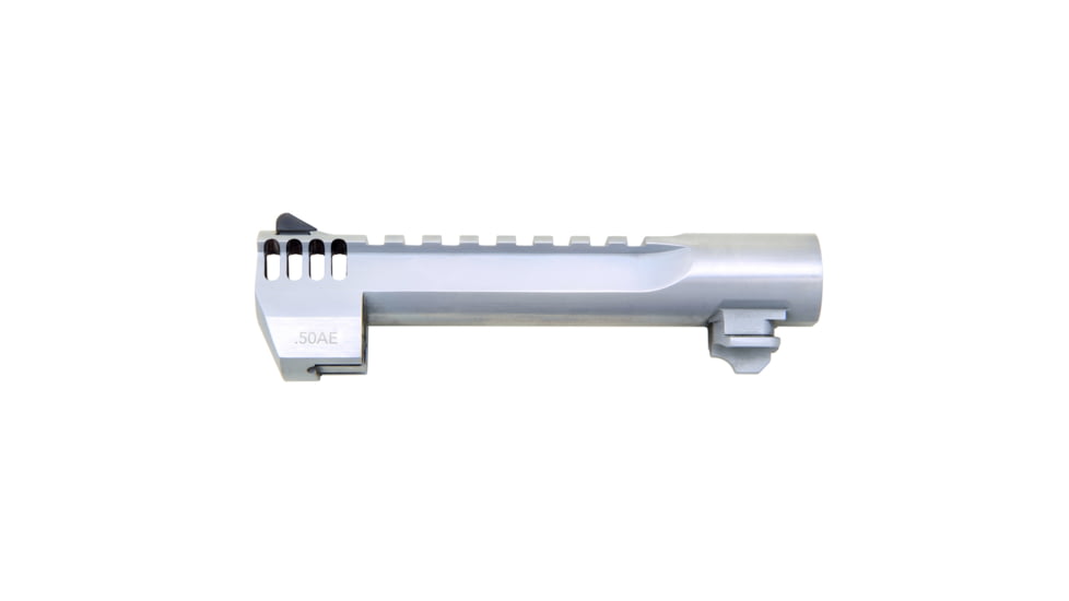 Magnum Research Barrel, .50 Action Express, 6, Picatinny Accessory Rail, With Muzzle Brake, Fits Desert Eagle MK XIX 50AE, Brushed Chrome Finish, Silver