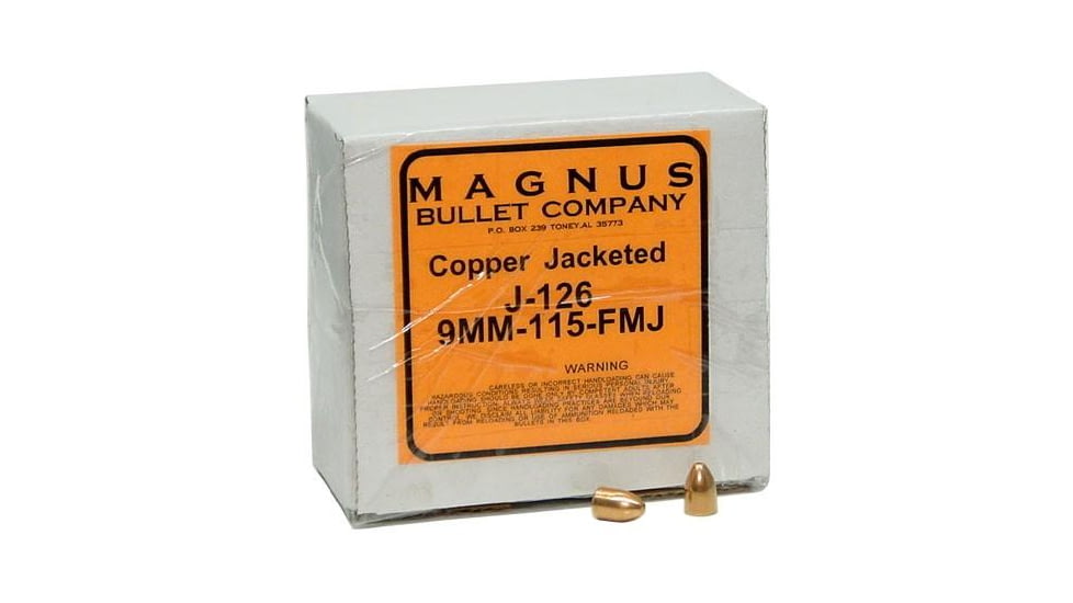 Magnus Allstar/Magnus Bullets 9mm .355in 115 gr FMJ 500/ct, J-126-500