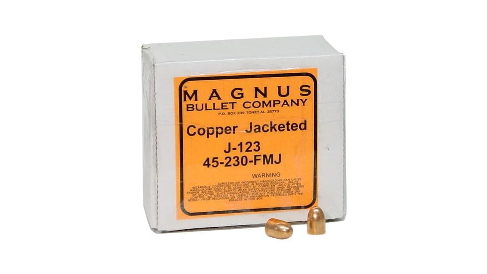 Magnus Bullets .45 ACP .451in 230 gr FMJ 500/ct, J-123-500