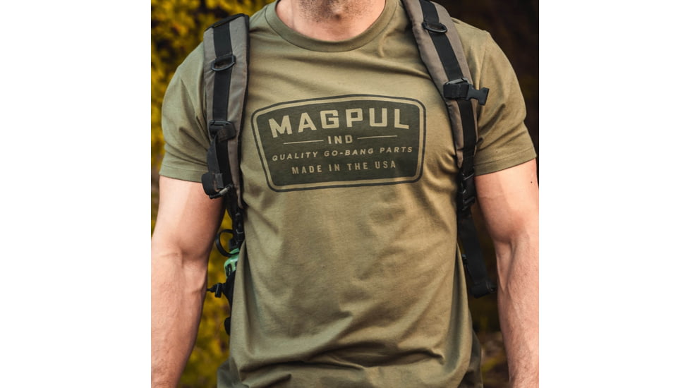 Magpul Go Bang Parts Cotton T-Shirt - Men's, Olive Drab, Small, MAG1111-316-S