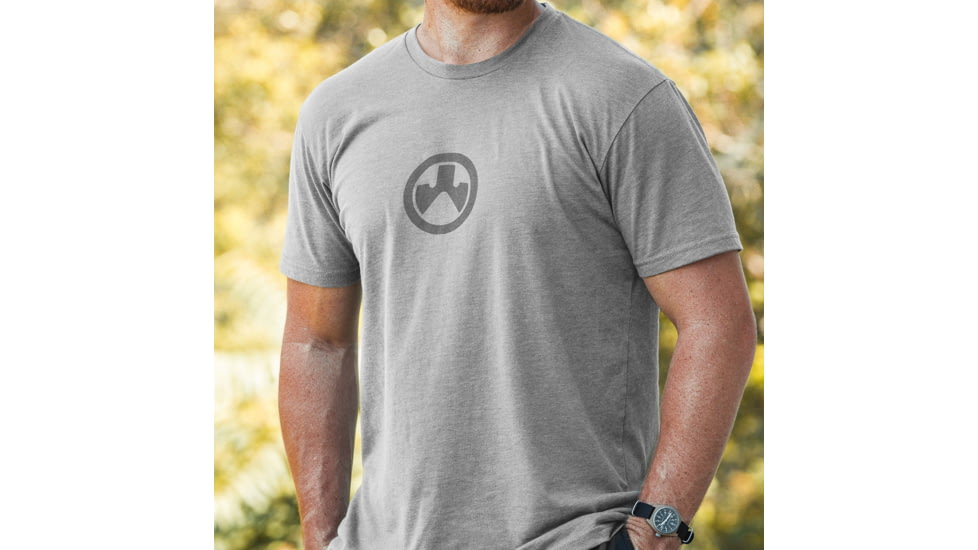 Magpul Icon Logo CVC T-Shirt - Men's, Athletic Gray Heather, Extra Large, MAG1115-030-XL