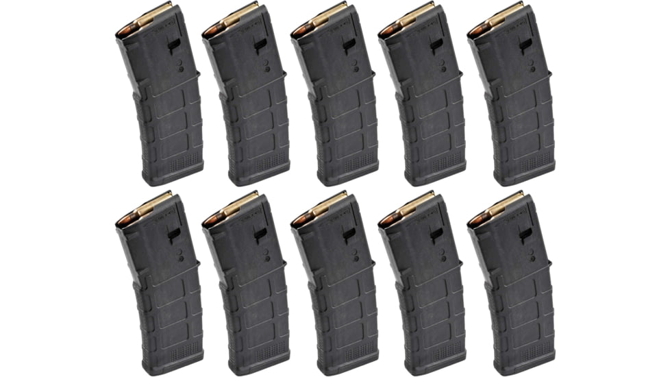 Magpul Industries PMAG GEN M3 AR-15/M16/M4 Rifle Magazine, .223 Rem/5.56x45mm NATO, 30 Round, Black, 10 Pack, Polymer, MAG557-BLK-30RD