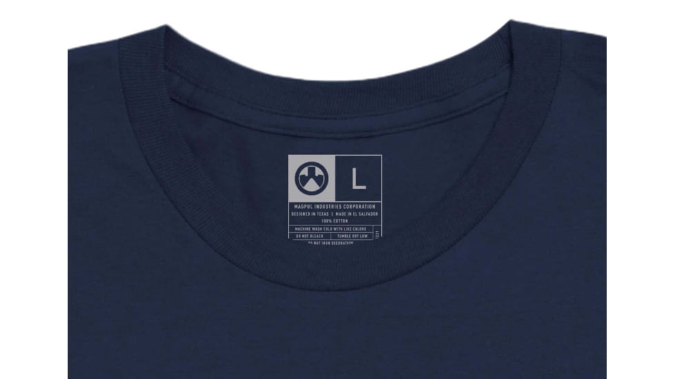 Magpul Industries Aloha Icon White Cotton T-Shirt - Men's, Navy, Small, MAG1286-410-S