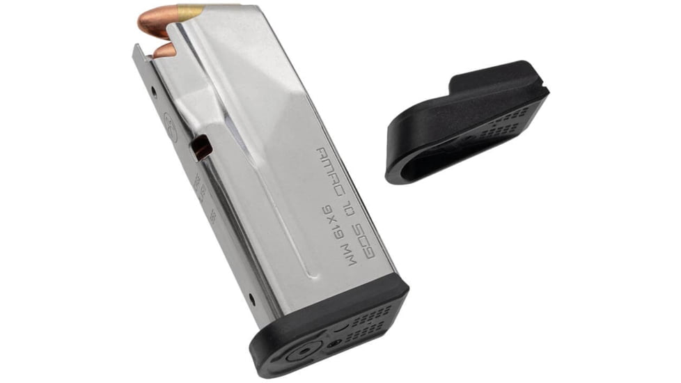Magpul Industries AMAG SIG Sauer P365 9mm Luger 10 Round Pistol Magazine, Silver, MAG1489-SST