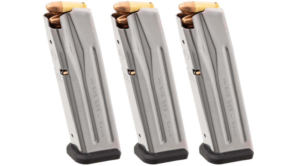 Magpul Industries AMAG 17 SG9 SIG P320/M17 Pistol Magazine, 9mm Luger, 17 Round, Black, 3 Pack, Stainless Steel