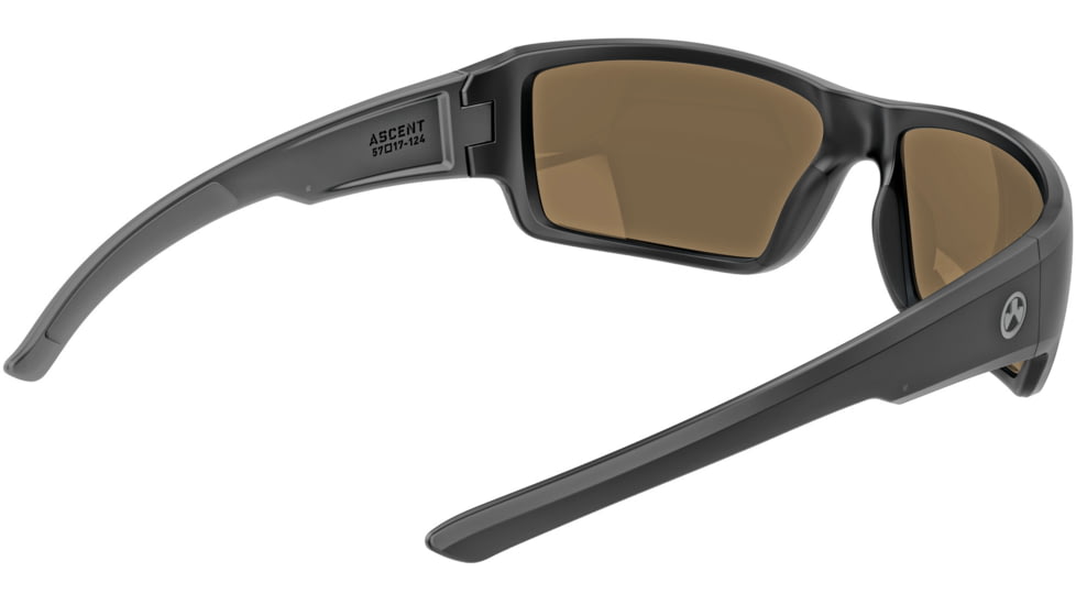 Magpul Industries Ascent Shooting Glasses, Black Frame, Bronze Lens/Blue Mirror, MAG1132-1-001-2020
