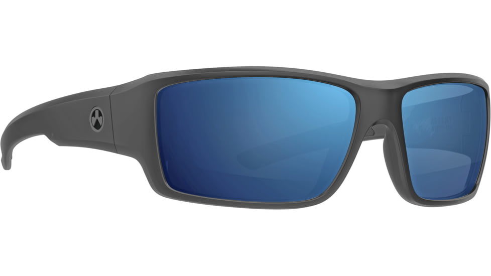 Magpul Industries Ascent Shooting Glasses, Black Frame, Bronze Lens/Blue Mirror, MAG1132-1-001-2020