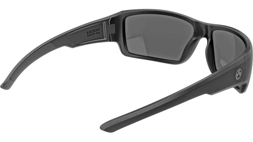 Magpul Industries Ascent Shooting Glasses, Black Frame, Gray Lens, MAG1132-0-001-1100