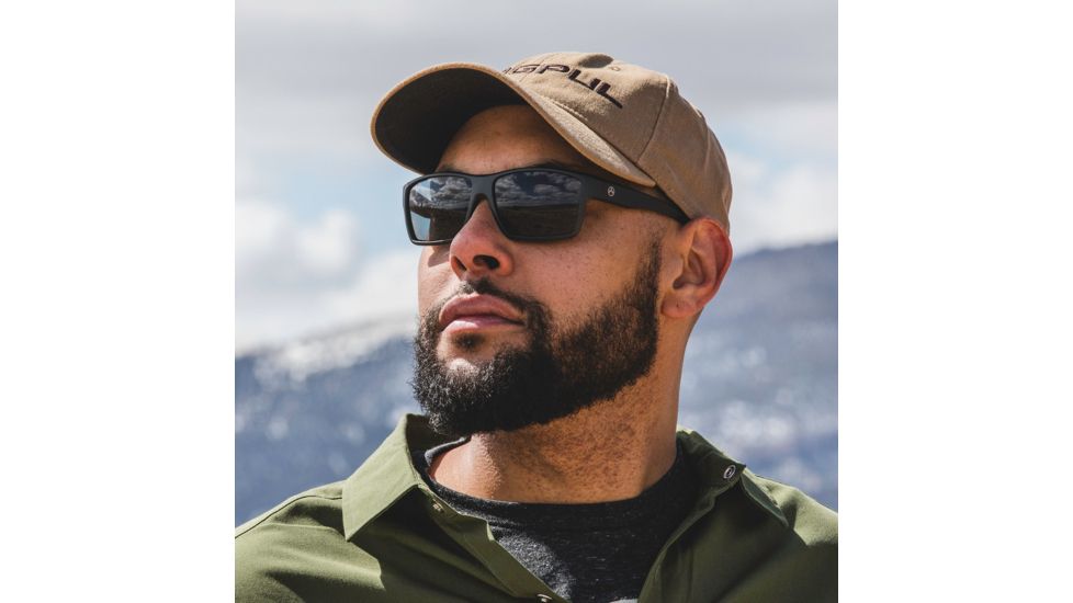 Magpul Industries Explorer Sunglasses w/Polycarbonate Lens, Matte Black Frame, Gray Lens, MAG1024-061