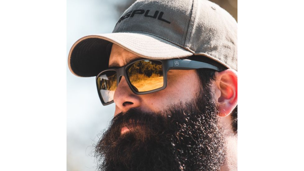 Magpul Industries Explorer XL Sunglasses - Mens, Matte Black Frame, Bronze/Gold Mirror Lens MPIMAG1047-221