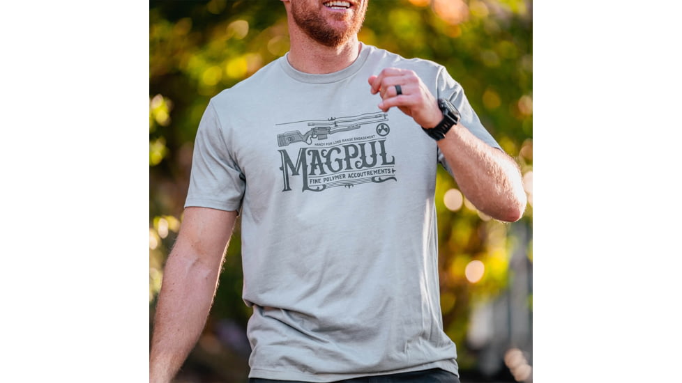 Magpul Industries Fine Polymer Accoutrements Blend T-Shirt - Mens, Stone Gray Heather, XL, MAG1269-041-XL