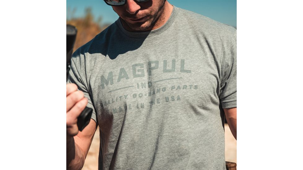 Magpul Industries Go Bang Parts CVC T-Shirt, Athletic Heather, XL, MAG1112-030-XL