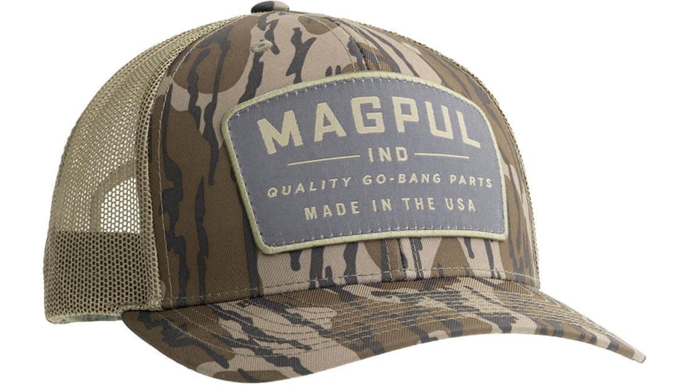 Magpul Industries Go Bang Trucker Hat, Bottomland Camo, Cotton/Polyester, One Size Fits Most