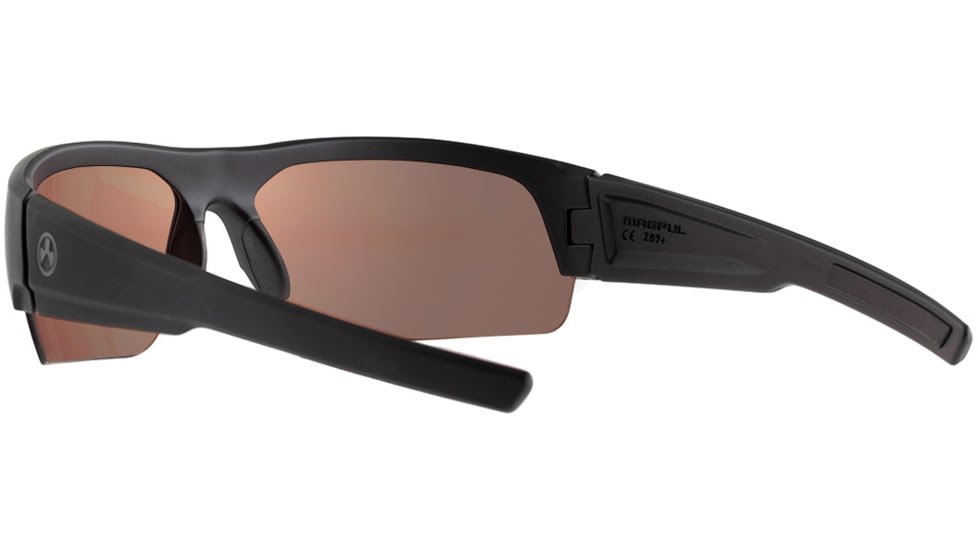 Magpul Industries Helix Eyewear Shooting Glasses, Black Frame, Bronze/Blue Mirror Lens, Polarized, MAG1097-1-001-2020