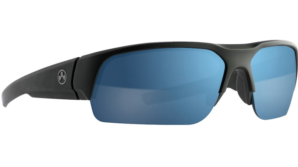 Magpul Industries Helix Eyewear Shooting Glasses, Black Frame, Bronze/Blue Mirror Lens, Polarized, MAG1097-1-001-2020