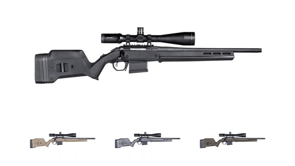 Magpul Industries Hunter American Stock - Ruger American Short Action, Black, Flat Dark Earth, Gray, OD Green