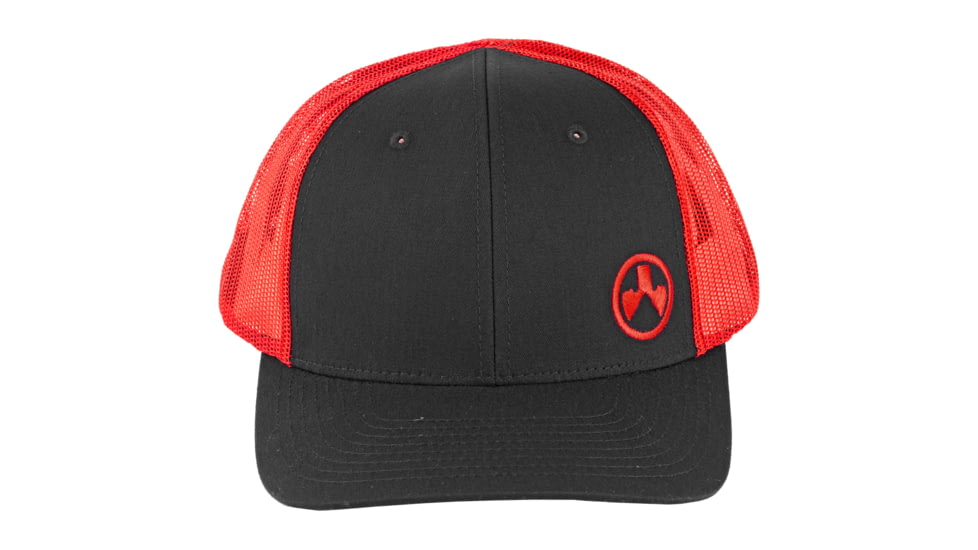 Magpul Industries Icon Trucker Hat, Black/Red, M/L, MAG1106-003