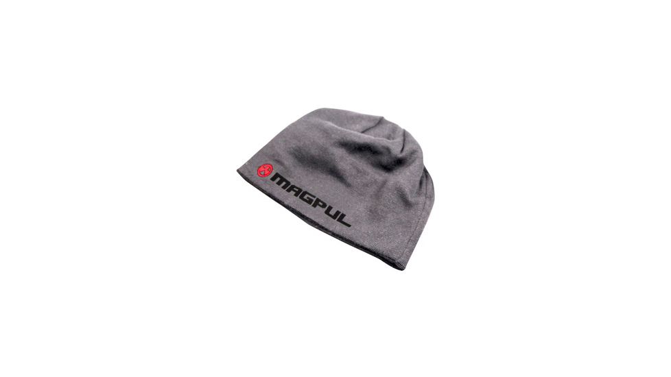 Magpul Industries Logotext Skull Beanie, Grey, OSFA MPIMAG900-GRY