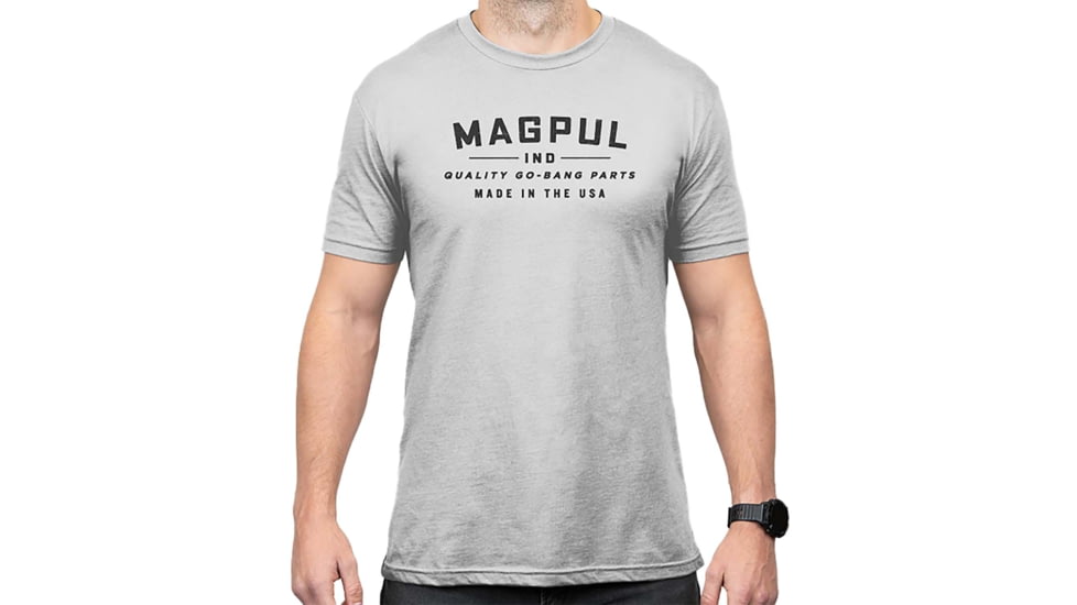 Magpul MAG1112-041-2XL Go Bang Parts Stone Gray Heather Cotton/Polyester Short