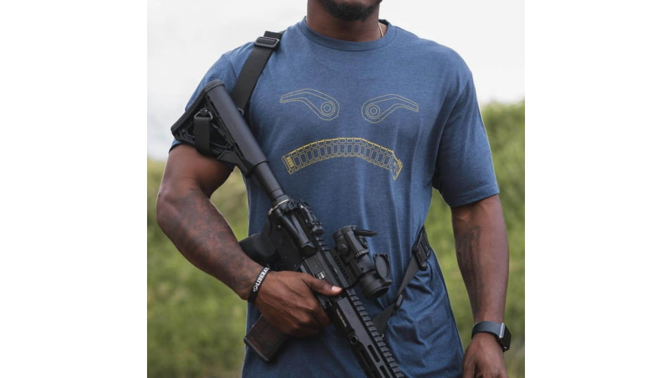 Magpul Industries Magmouth T-Shirt - Mens, Navy Heather, Short Sleeve, 2XL, MAG12684112X