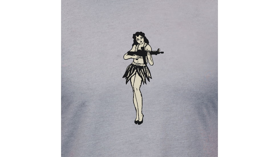 Magpul MAG1117-041-L Hula Girl CVC Stone Gray Heather Cotton/Polyester Short Sl