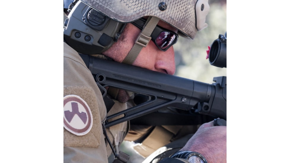 Magpul Industries MOE Fixed Carbine Mil-Spec Stock, AR-10/AR-15/SR-25, 8.8 in, Black, MAG480-BLK