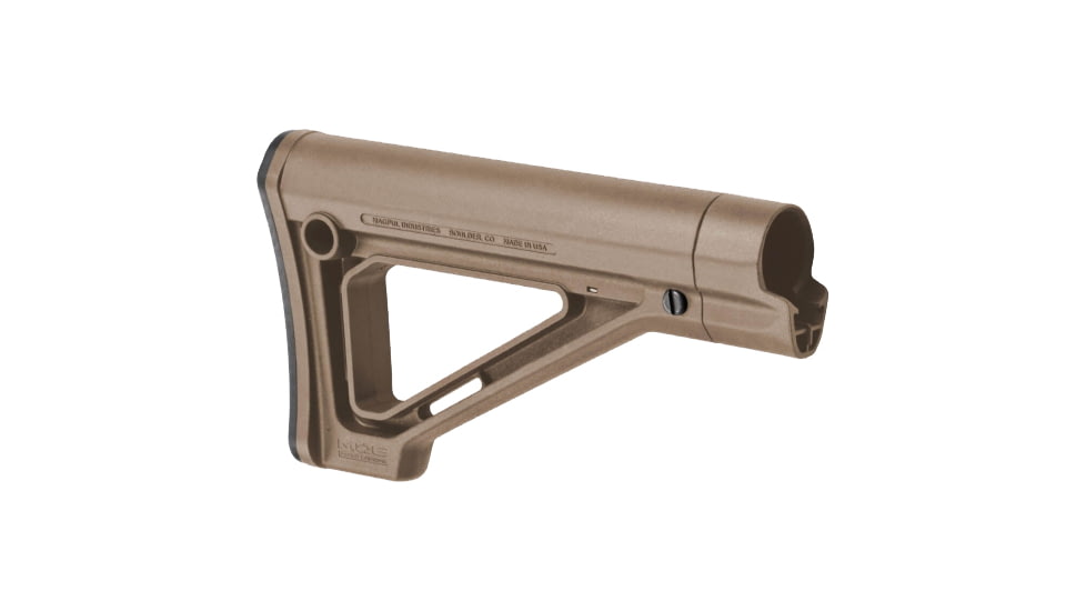 Magpul Industries MOE Fixed Carbine Mil-Spec Stock, AR-10/AR-15/SR-25, 8.8 in, Flat Dark Earth, MAG480-FDE