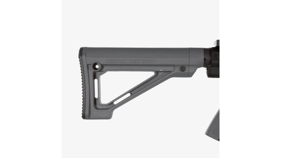 Magpul Industries MOE Fixed Carbine Mil-Spec Stock, AR-10/AR-15/SR-25, 8.8 in, Grey, MAG480-GRY