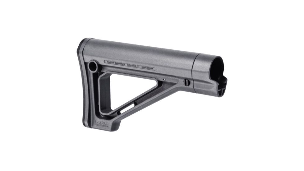 Magpul Industries MOE Fixed Carbine Stock - Commercial-Spec, Gray, MAG481-GRY