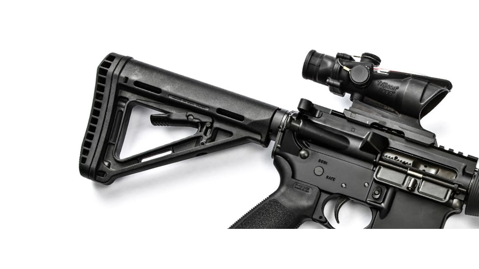 Magpul Industries MOE Rifle Stock, Fits AR-15/M-16, Mil-Spec, Black MAG400BLK