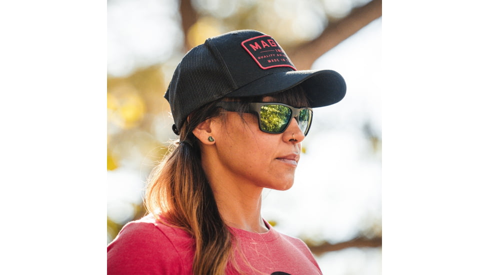 Magpul Industries Pivot Shooting Glasses, Black Frame, Violet Lens/Green Mirror, MAG1128-1-001-4050