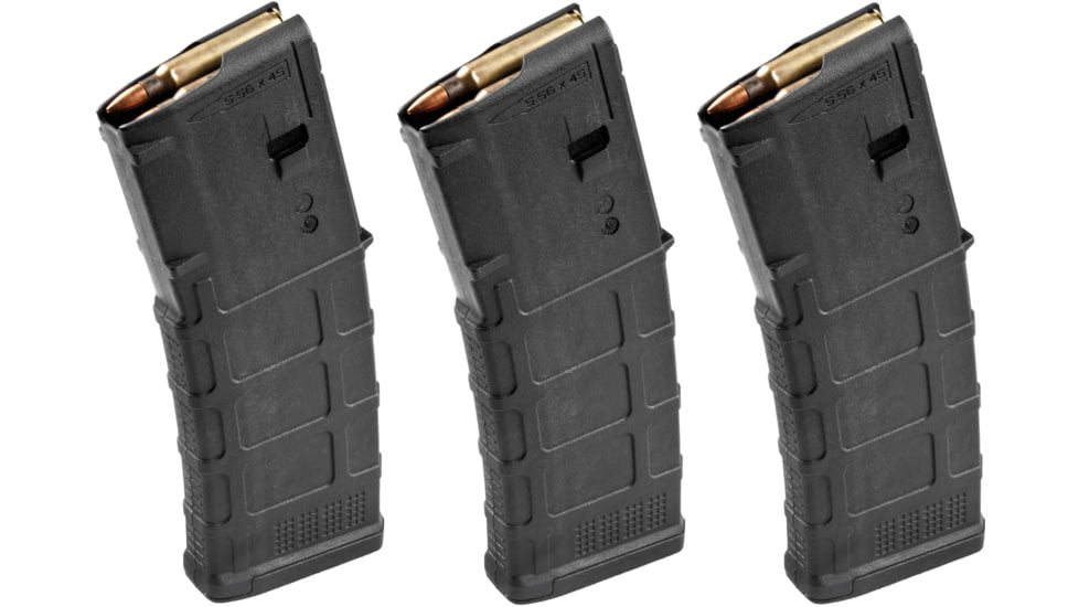 Magpul Industries PMAG 10/30 AR/M4 GEN M3 Rifle Magazine, 10 Round, 5.56x45, Black, 3-pack