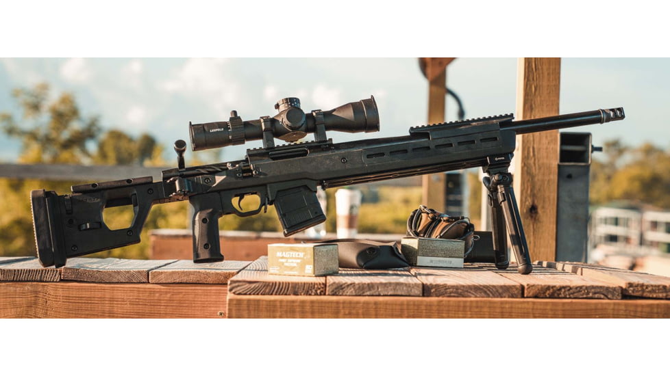 Magpul Industries PMAG 5.56x45mm AC AICS Short Action Rifle Magazine, 10 Rounds, Black, MAG1100-BLK