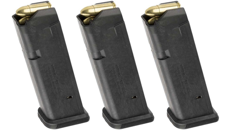 Magpul Industries PMAG GL9 Glock 17/19/26/34/45 Pistol Magazine, 9mm Luger, 17 Round, Black, 3 Pack