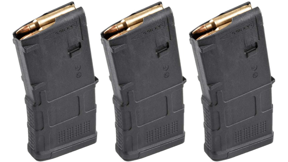 Magpul Industries PMAG GEN M3 AR-15/M16/M4 Rifle Magazine, .223 Rem/5.56x45mm NATO, 20 Round, Black, 3 Pack