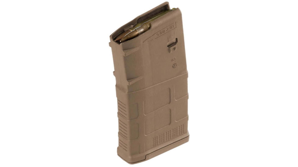 Magpul Industries PMAG 20 LR/SR Gen M3, .308 Winchester, 20 Round Rifle Magazine, Medium Coyote Tan, 1 Pack, MAG291-MCT-20RD