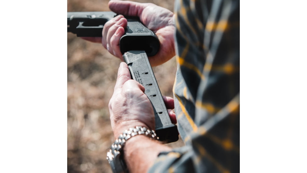 Magpul Industries PMAG 21 GL9 Glock, 9mm Luger, 27 Round Rifle Magazine, Black, 1 Pack, MAG662-BLK-27RD