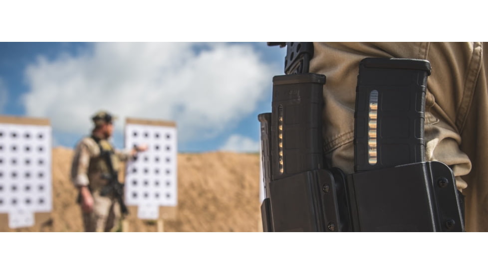 Magpul Industries PMAG 30 Gen M2 MOE Window, AR-15/M4, 5.56x45, 30 Round Rifle Magazine, Black, 1 Pack, NSN MAG570-BLK 1005-01-576-5164, MAG570-BLK-30RD