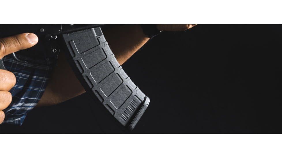 Magpul Industries PMAG 30 MOE, AK-47, 5.45x39mm, 30 Round Rifle Magazine, Black, 1 Pack, MAG673-BLK-30RD